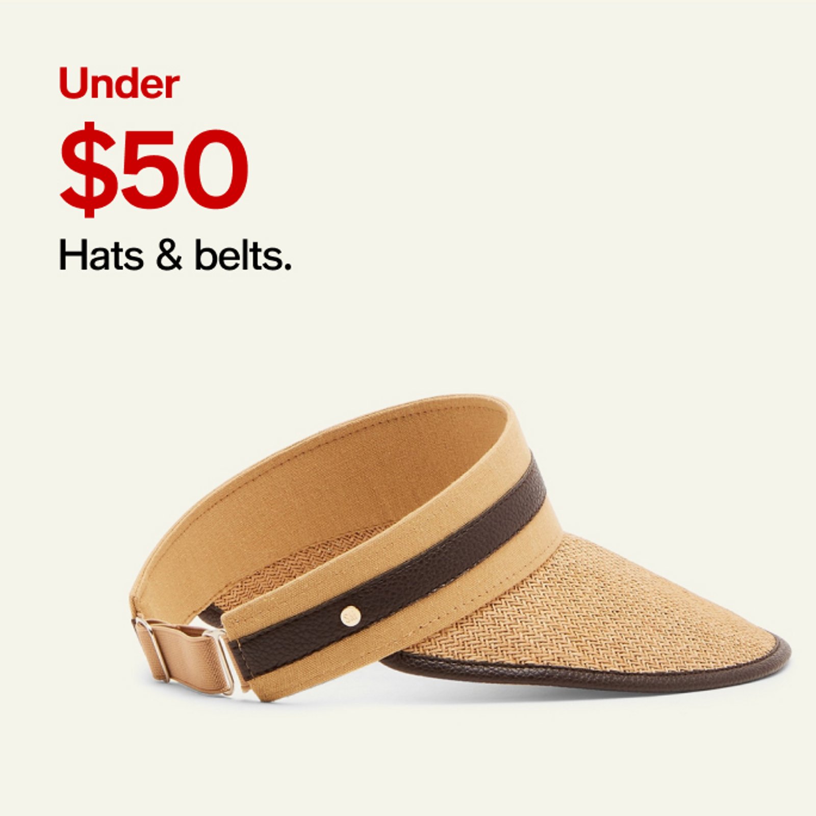 Under $50 Hats & belts